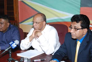 PPP General Secretary and Home Affairs Minister, Clement Rohee, and Attorney General and Legal Affairs Minister Anil Nandlall