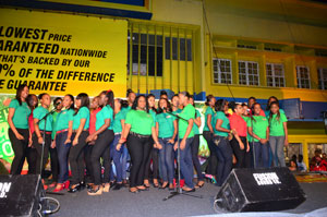 Courts Guyana Inc. Main Street choir offer a Christmas song