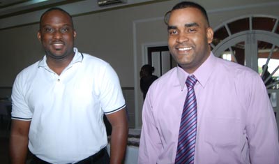Facilitators of the IT Auditing Seminar/Workshop held at Regency Suites last week. (From left: BDO Trinidad Director, Stephon Grey and Cyber-Crime and Cyber-Security Consultant, Sean Hoyte.