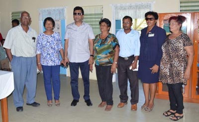 Attorney-General and Minister of Legal Affairs, Anil Nandlall, General Secretary of the Women’s Progressive Organisation (WPO) Indra Chandarpal, and representatives of Region 2 at the opening of the Counselling Centre