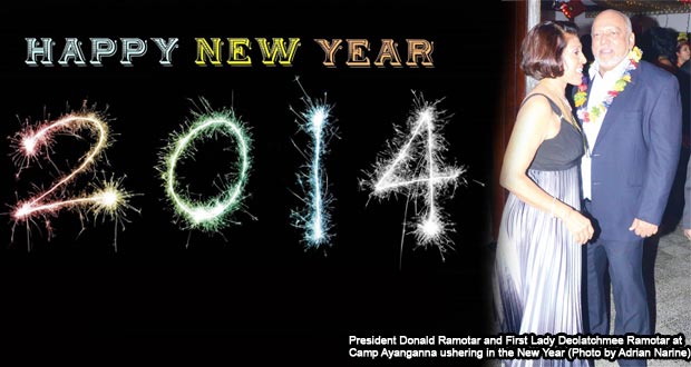 In his New Year Message to the nation… President Ramotar wishes a peaceful, prosperous and progressive New Year to all