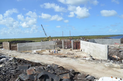 The head regulator for the East Demerara Water Conservancy (EDWC) Northern Relief Channel