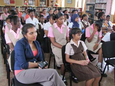 Part of the gathering at the N/A Library