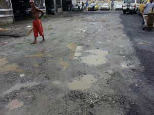 The road to ‘Donkey City’ before it was resurfaced