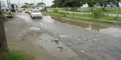The access road to UG and CPCE is insanely potholed and becomes difficult to traverse after a heavy downpour