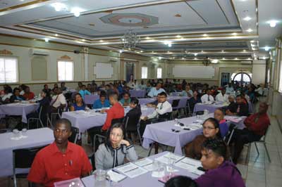 A section of the gathering at the first day of the Internal Auditors Workshop