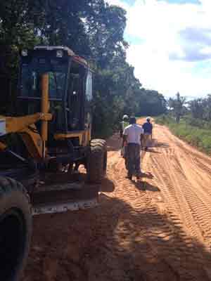 Works ongoing on the Bartica/Issano Road