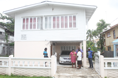 Sooba in company of her security detail at her home yesterday morning