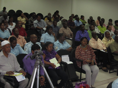 The gathering at the workshop on Thursday