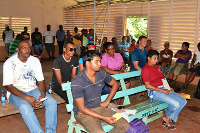 A section of the residents who attended the village meeting with Minister of Local Government and Regional Development, Norman Whittaker at Matthew’s Ridge