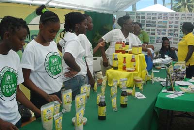 GSA students display its ‘GSA Foods’ line which is in sync with the ‘Eat What We Produce’ campaign.
