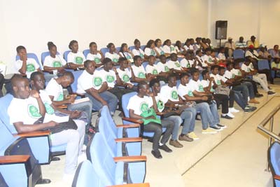 Students from the Guyana School of Agriculture (GSA) at yesterday’s session