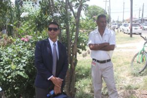 The new overseer, left, with the Acting Deputy Regional Executive Officer, Region # 4, Mr. Ramnarine Singh