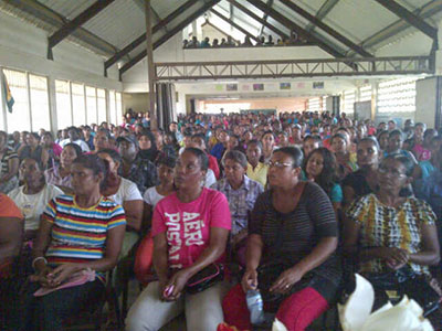A section of the parents that gathered at Tagore Memorial in Region 6