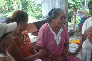 Distraught Evelyn Rupchand