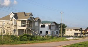Middle income homes in Amelia's Ward, Region 10 when they were under construction