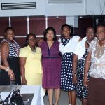 Minister of Education Priya Manickchand with women of the Guyana Teachers Union