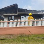 What’s left of the family home after the fire 