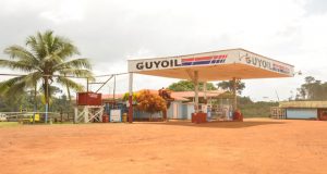 A gas station at 58 Miles, Mabura, Region 10 