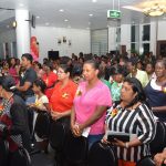 A section of the gathering who attended the activity to honour women at the Guyana International Conference Centre, Liliendaal 