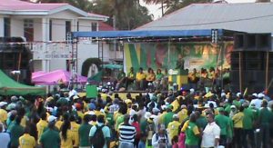 The crowd at APNU rally at Anna Regina