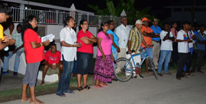  A section of the crowd at the Cummings Lodge public meeting