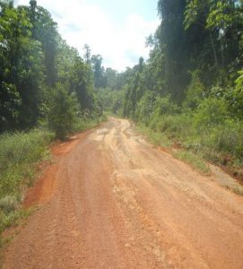 Road linking Matthews Ridge to Baramita, Region 1, after rehabilitation
