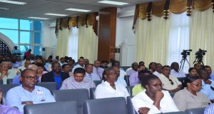 The heads of the public service and budget agencies who met with President David Granger