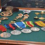 Various medals given out by the Guyana Defence Force on show   