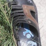 A slipper left behind at the crime scene