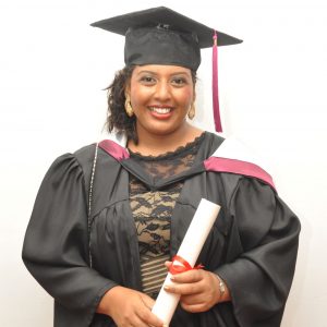Valedictorian of the Nations University/Australian Institute of Business, 2015 MBA Programme, Dr. Romona Morgan 