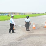 Police ranks monitoring traffic on part of the four-lane East Coast Carriageway