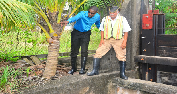 Minister Patterson with Civil Engineer, Walter Willis