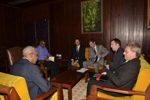 Ambassador Robert Kopecký and team meeting with President David Granger
