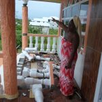 The state of Angela Bess’ verandah after the storm had passed