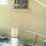 Aided by the buckets, the suspect gained entry to the house where his reputed wife slept with her lover