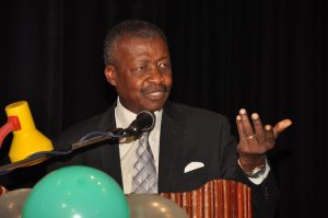 Dr. Barton Scotland, speaker of the National Assembly, delivers the feature address at St. Margaret’s graduation ceremony
