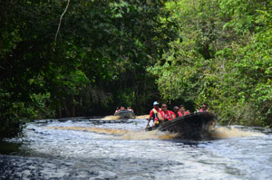 The boat ride along the Kamuni Creek