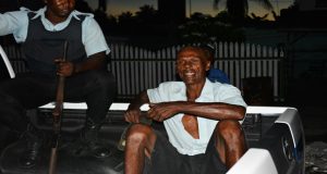 Mohabir’s brother, Sydney, on his way to the Vigilance Police Station 