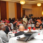 A section of the gathering at the Annual Awards for Health Awareness for Business Excellence 2015, sponsored by the Guyana Business Coalition