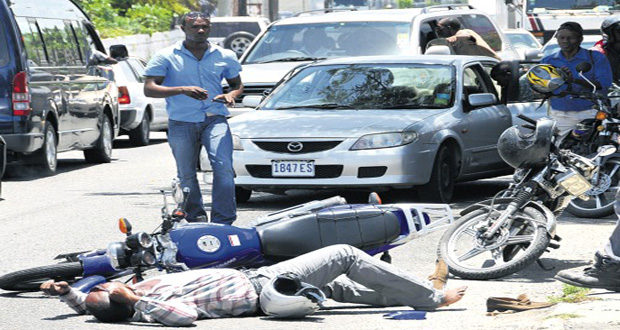 Scene of a motor vehicle crash [file photo)