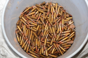 The 1,191 live rounds of 7.62x51 ammunition which formed the first response by a citizen to the firearm amnesty