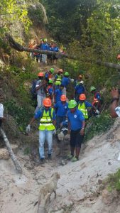 Region 6 CDC volunteers and Orealla/Siparuta teams during a recent simulation exercise 