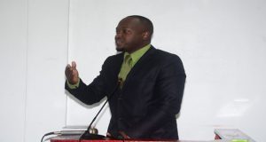 Former MP James Bond as he addressed the CoI yesterday morning as a witness
