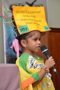 Little ‘Emily’ enlightening the gathering about attaining a sound education  