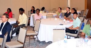 Other stakeholders and the local media at the debriefing session at the Guyana Marriott