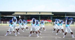  The North Georgetown Secondary School students beautifully manoeuvring their bodies during the physical display dance 