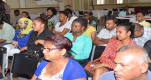 Coordinating agencies, partners and beneficiaries at the close-out workshop SLI-2 programme at the Regency Hotel, Hadfield Street (GINA photo)