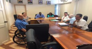 Officials of OIA awaiting their meeting with Minister David Patterson