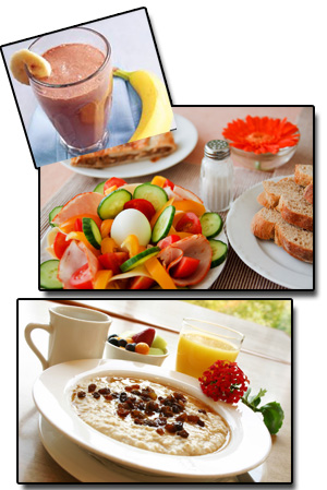 The makings of a well balanced breakfast